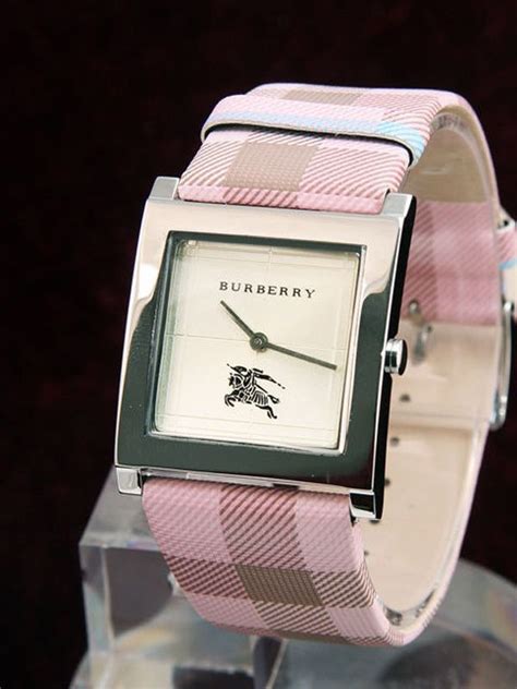 burberry pink watch rectangular watch|burberry watch clearance women.